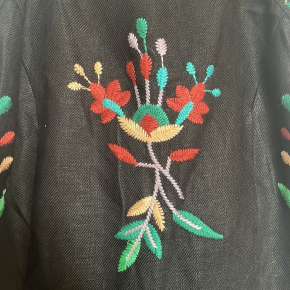 Zara embroidered linen open back romper - Picture 3 of 12